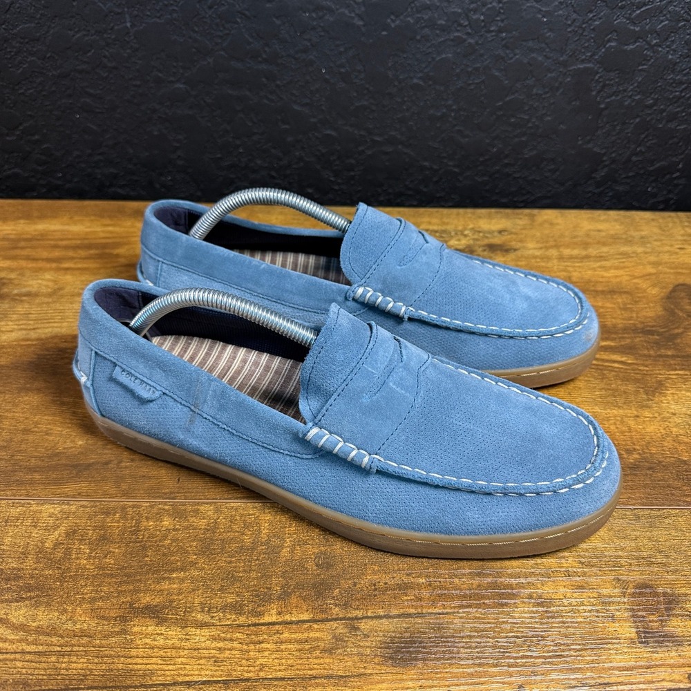 Cole Haan GrandSeries C30949 Blue Suede Penny Loafer Mens Size 10M